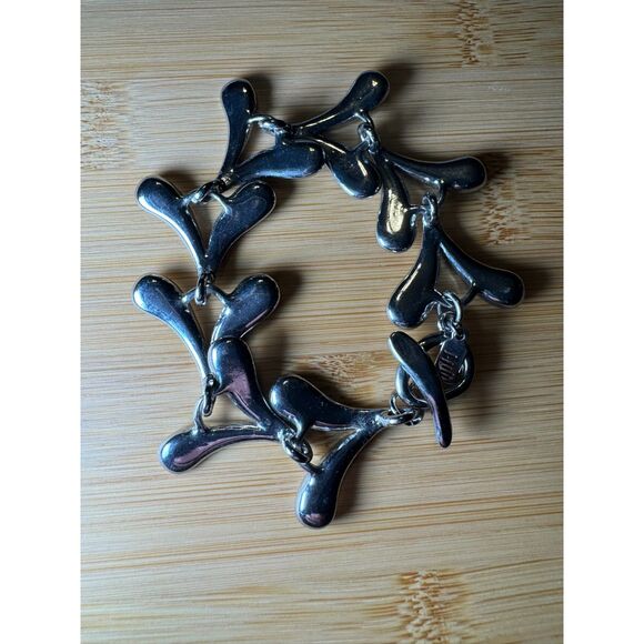 J Jill Heavy Bracelet, Taggle Clasp Signed Toggle Clasp - Picture 2 of 6